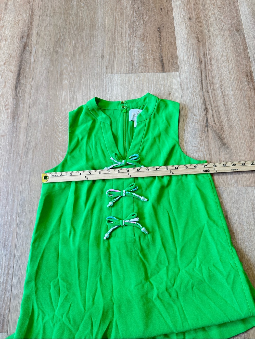 Lilly Pulitzer Kelly Green Sleeveless Bow-Front Swim Coverup - Picture 4 of 8